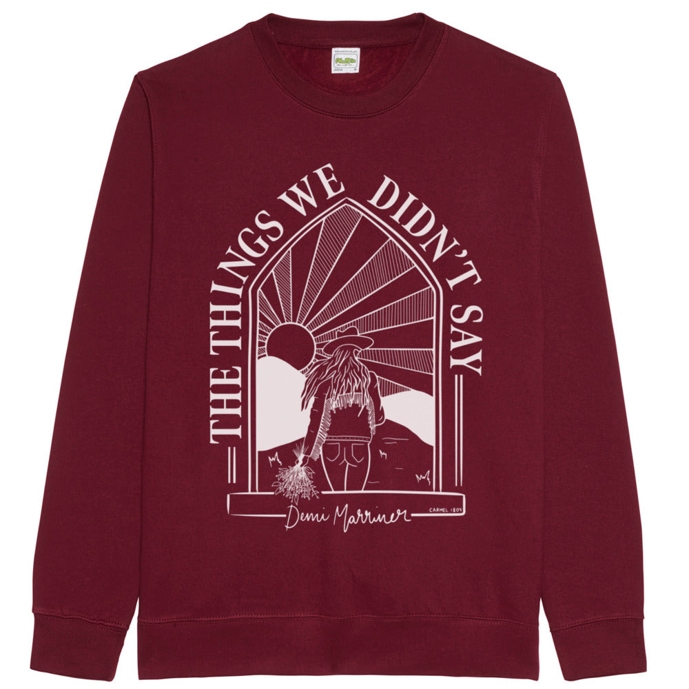 Burgundy Crew Neck Jumper - Unisex